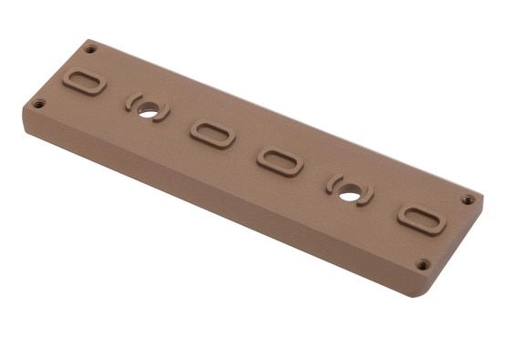 ANNEX Defense 4.65" ARCA Rail Section for M-LOK with a tan anodized finish